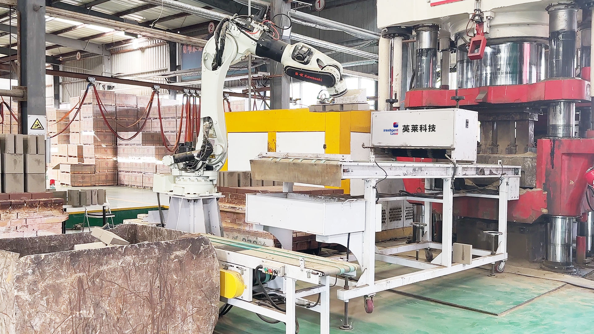 Robotic Palletizing System for Brunt Bricks